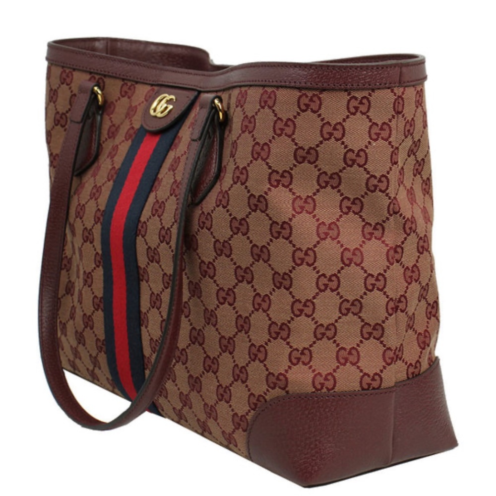Gucci Tote Bag Ophidia GG Canvas Burgundy - Picture 6 of 8